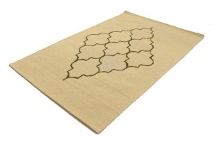 Cream Trellis 5X8 Hand-Tufted Modern Rug