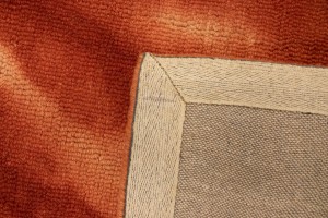 Orange-red Tie-Dye 5X8 Hand-Tufted Modern Rug