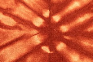 Orange-red Tie-Dye 5X8 Hand-Tufted Modern Rug