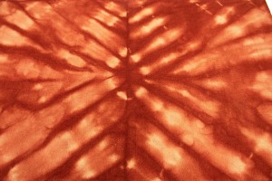 Orange-red Tie-Dye 5X8 Hand-Tufted Modern Rug