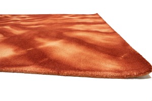 Orange-red Tie-Dye 5X8 Hand-Tufted Modern Rug