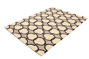 Multicolored Geometric 5X8 Hand-Tufted Modern Rug