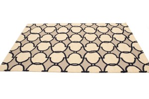 Multicolored Geometric 5X8 Hand-Tufted Modern Rug