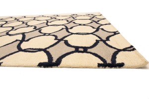 Multicolored Geometric 5X8 Hand-Tufted Modern Rug