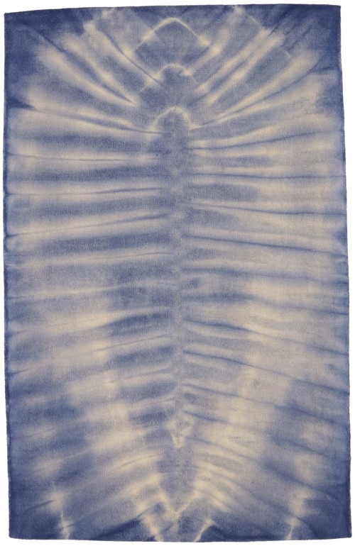 Purple-navy Tie-Dye 5X8 Hand-Tufted Modern Rug