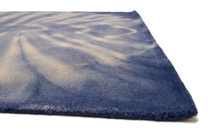 Purple-navy Tie-Dye 5X8 Hand-Tufted Modern Rug