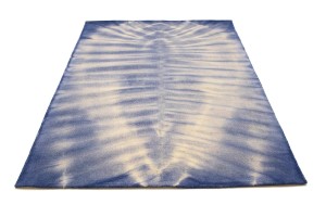 Purple-navy Tie-Dye 5X8 Hand-Tufted Modern Rug