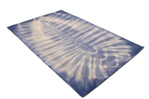 Purple-navy Tie-Dye 5X8 Hand-Tufted Modern Rug