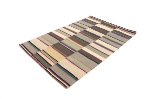 Multicolored Stripes 5X8 Hand-Tufted Modern Rug