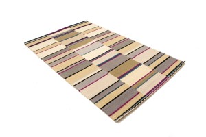 Multicolored Stripes 5X8 Hand-Tufted Modern Rug