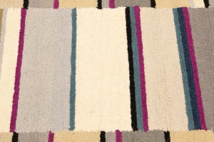 Multicolored Stripes 5X8 Hand-Tufted Modern Rug