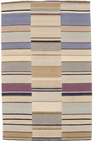 Multicolored Stripes 5X8 Hand-Tufted Modern Rug