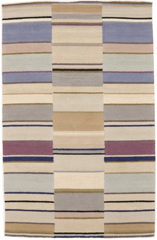 Multicolored Stripes 5X8 Hand-Tufted Modern Rug