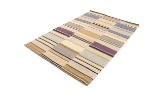 Multicolored Stripes 5X8 Hand-Tufted Modern Rug