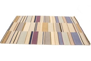 Multicolored Stripes 5X8 Hand-Tufted Modern Rug
