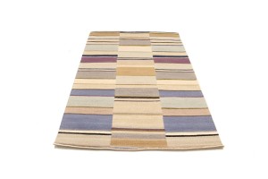 Multicolored Stripes 5X8 Hand-Tufted Modern Rug