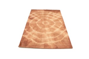 Rust Tie-Dye 5X8 Hand-Tufted Modern Rug