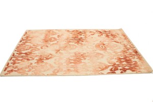 Rust Abstract 5X8 Hand-Tufted Modern Rug