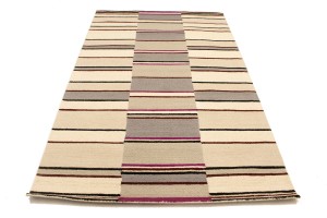 Multicolored Stripes 5X8 Hand-Tufted Modern Rug