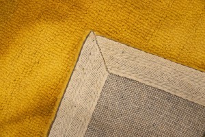 Golden Yellow Tie-Dye 5X8 Hand-Tufted Modern Rug