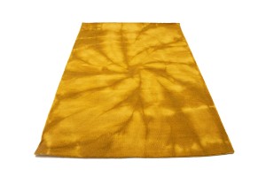 Golden Yellow Tie-Dye 5X8 Hand-Tufted Modern Rug