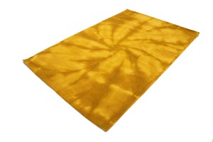 Golden Yellow Tie-Dye 5X8 Hand-Tufted Modern Rug