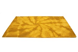 Golden Yellow Tie-Dye 5X8 Hand-Tufted Modern Rug
