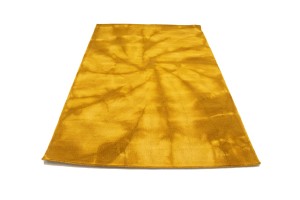 Golden Yellow Tie-Dye 5X8 Hand-Tufted Modern Rug