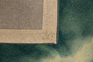 Teal Tie-Dye 5X8 Hand-Tufted Modern Rug