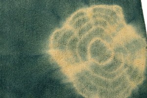 Teal Tie-Dye 5X8 Hand-Tufted Modern Rug