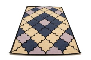 Multicolored Trellis 5X8 Hand-Tufted Modern Rug