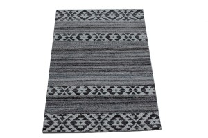 Multicolored Geometric Stripes 2X3 Hand-Tufted Modern Rug