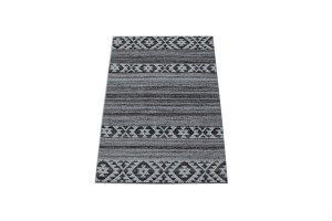Multicolored Geometric Stripes 2X3 Hand-Tufted Modern Rug