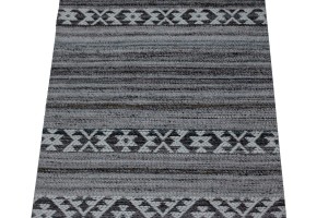 Multicolored Geometric Stripes 2X3 Hand-Tufted Modern Rug