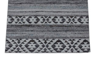 Multicolored Geometric Stripes 2X3 Hand-Tufted Modern Rug