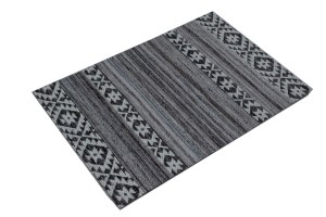 Multicolored Geometric Stripes 2X3 Hand-Tufted Modern Rug