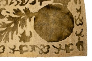Cream & Brown Abstract 5X8 Hand-Tufted Modern Rug