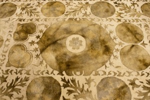 Cream & Brown Abstract 5X8 Hand-Tufted Modern Rug