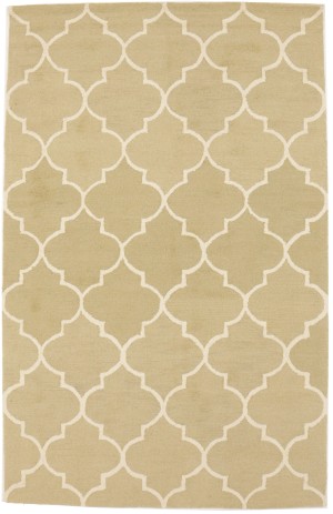 Beige Trellis 5X8 Hand-Tufted Modern Rug