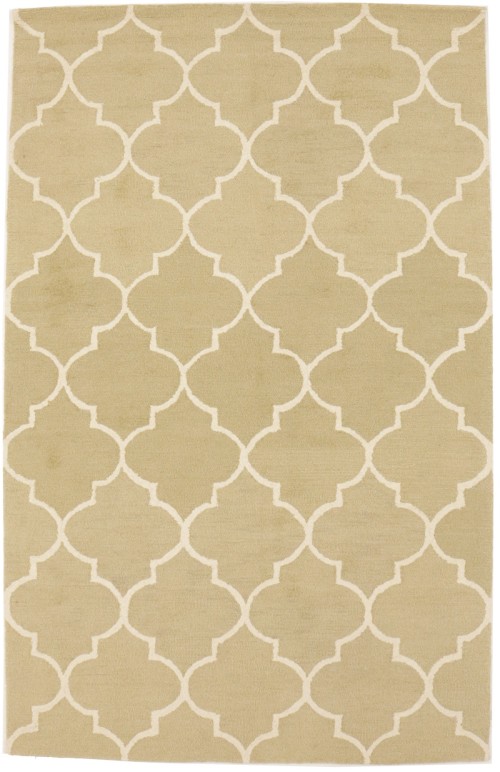 Beige Trellis 5X8 Hand-Tufted Modern Rug