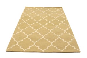 Beige Trellis 5X8 Hand-Tufted Modern Rug