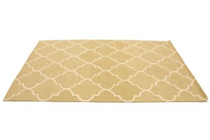 Beige Trellis 5X8 Hand-Tufted Modern Rug