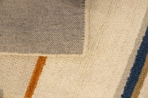 Multicolored Stripes 5X8 Hand-Tufted Modern Rug