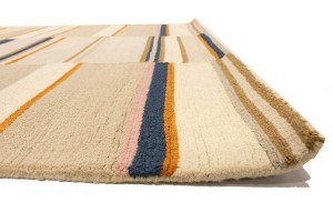 Multicolored Stripes 5X8 Hand-Tufted Modern Rug