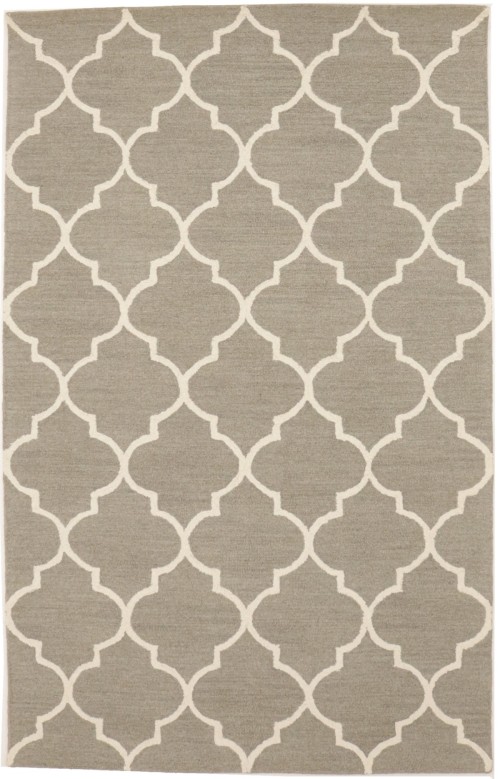 Pastel Brown Trellis 5X8 Hand-Tufted Modern Rug