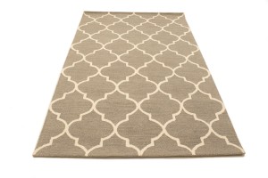 Pastel Brown Trellis 5X8 Hand-Tufted Modern Rug