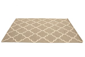 Pastel Brown Trellis 5X8 Hand-Tufted Modern Rug