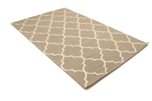 Pastel Brown Trellis 5X8 Hand-Tufted Modern Rug