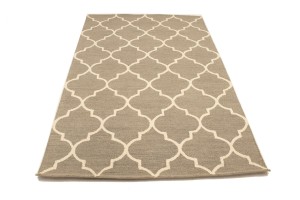 Pastel Brown Trellis 5X8 Hand-Tufted Modern Rug