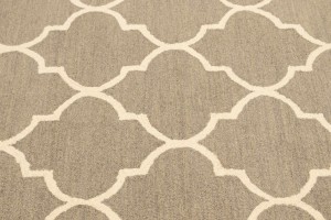 Pastel Brown Trellis 5X8 Hand-Tufted Modern Rug